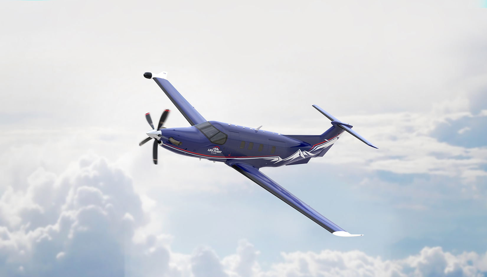 PC12 with Life Flight Network Branding